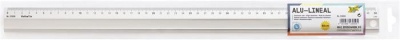 Vonalzó, aluminium, csúszásgátlós, 50 cm, FOLIA