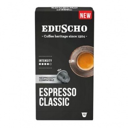 Kávékapszula, Nespresso® kompatibilis, 10 db, EDUSCHO "Espresso Classic"