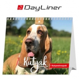 Naptár, asztali, álló, DAYLINER "Kutyák"
